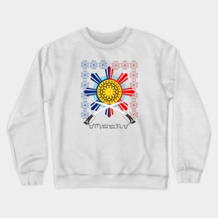 Philippine Sun / Philippine Swords (Ginunting) / Baybayin word Mandirigma (Warrior) Crewneck Sweatshirt